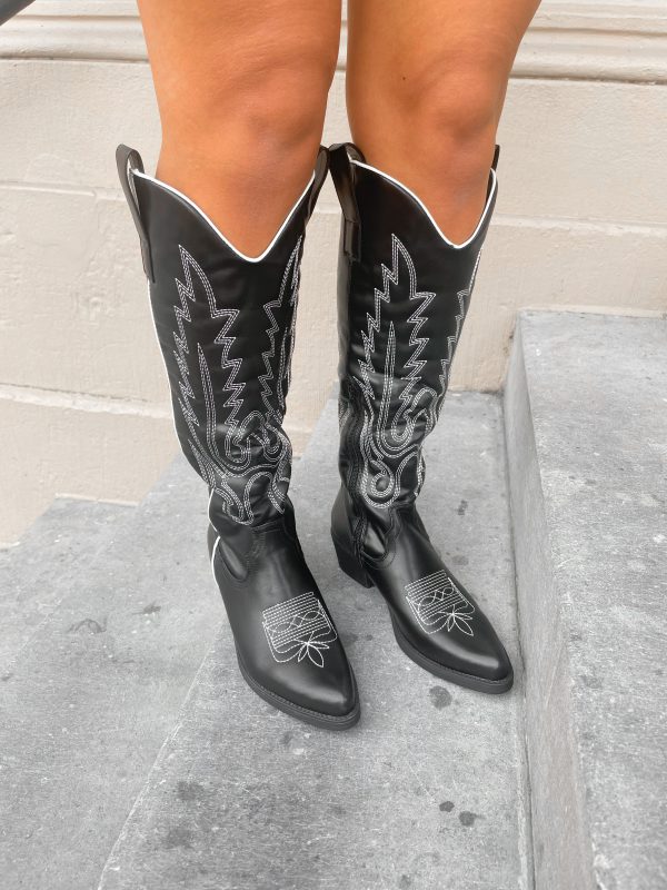 Abby western boots black