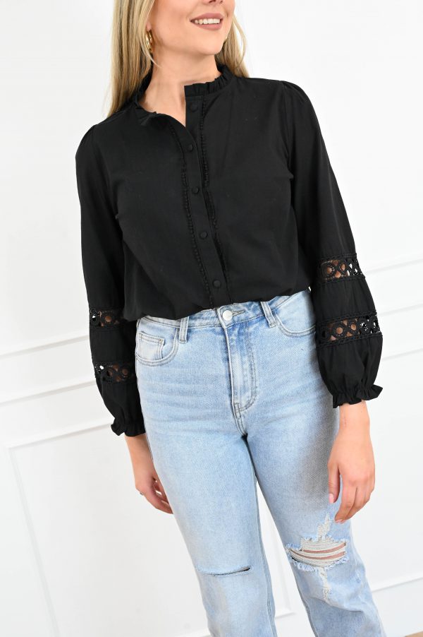 Nora blouse zwart