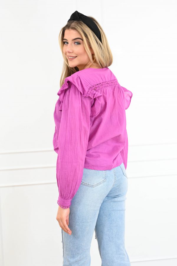 Lieve blouse paars