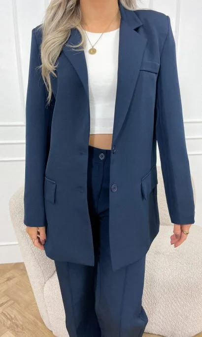 Laila blazer donkerblauw