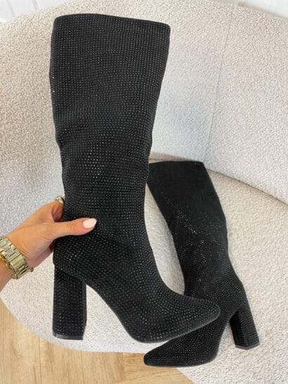 Lumi glitter heels zwart