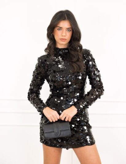 Emmy pailletten jurk zwart