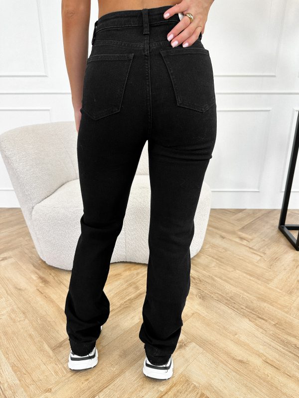 Thera straight tall jeans zwart