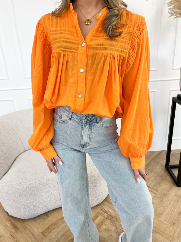 Evalina blouse oranje