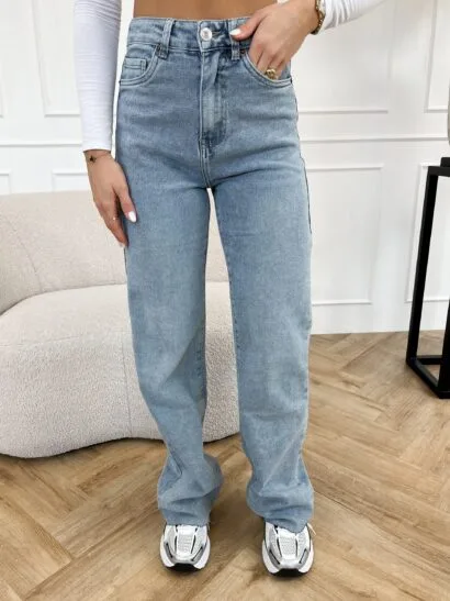 Bo wide leg jeans blauw