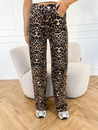 Lilian wide leg jeans panter