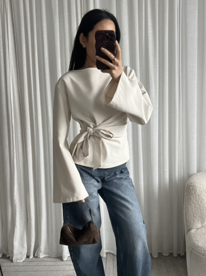 pre order Lindsey strik top creme