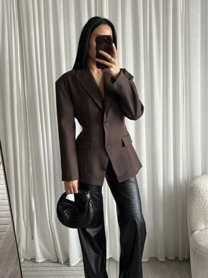 pre order Xendy blazer donkerbruin