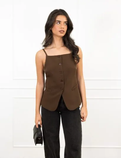 Alternative view of Niya gilet bruin