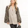 Jane panter blazer licht taupe