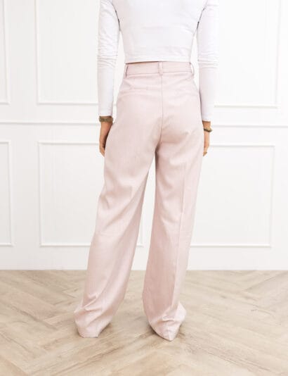 Jailin pantalon gestreept roze