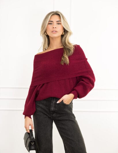 Amely trui bordeaux rood