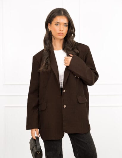 Elisa blazer donker bruin