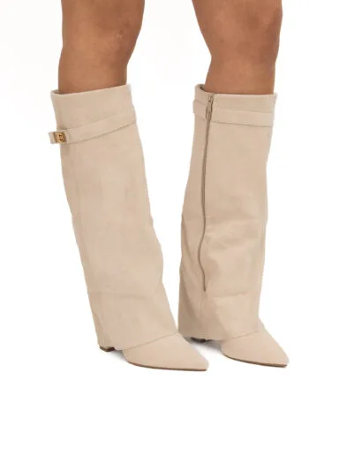 Alternative view of Maya laarzen suède beige