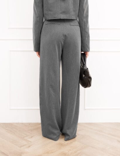 Mayra pantalon gestreept grijs