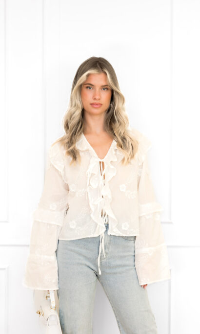 Rose blouse wit