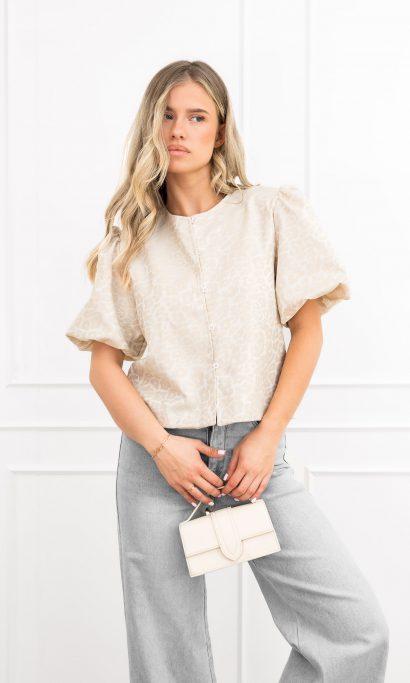 Lua panter top beige