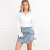 Novy denim skort blauw