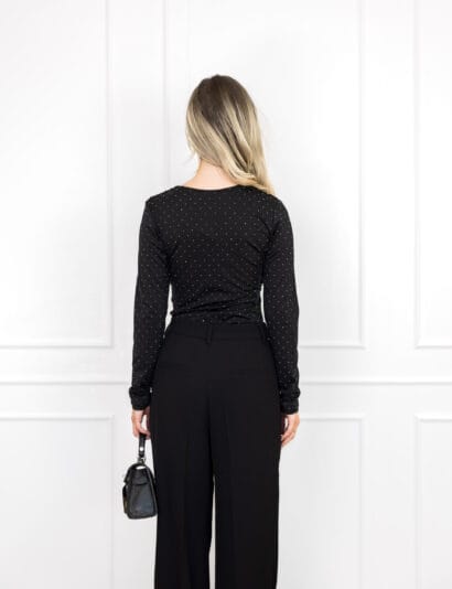 Selma strass body zwart