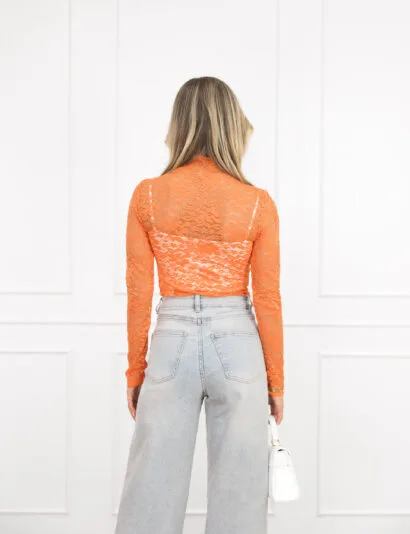 Kady kanten body oranje