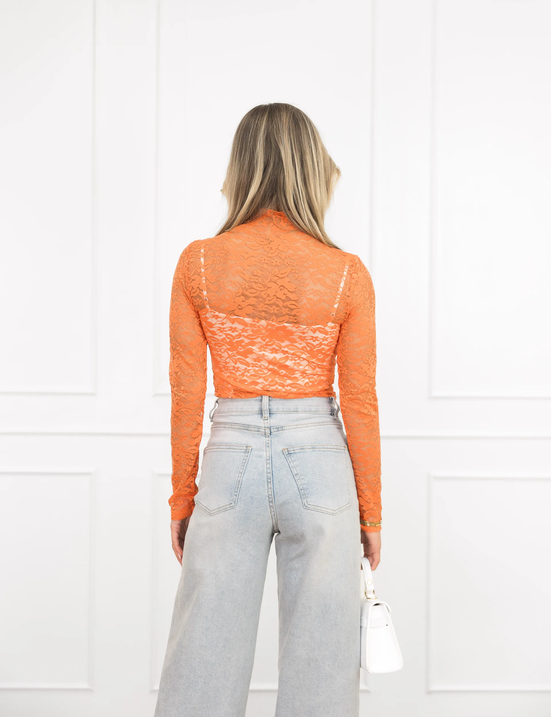 Kady kanten body oranje