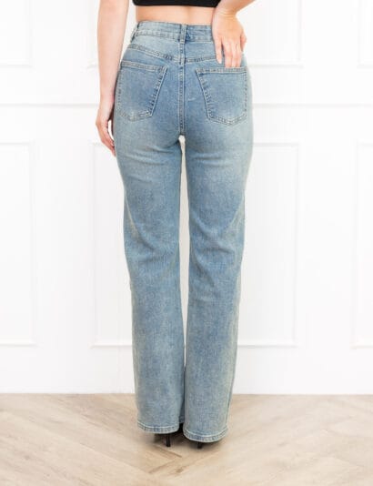 Isabel wide leg jeans blauw