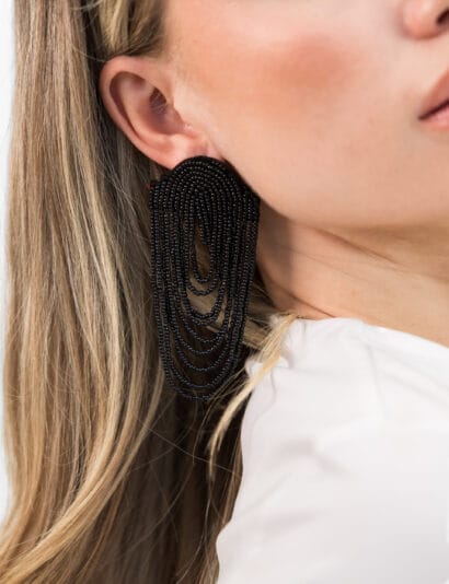 Chantal oorbellen zwart