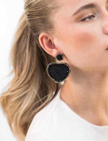Hilke oorbellen goud zwart