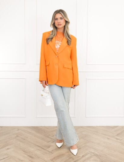 Senna blazer split oranje