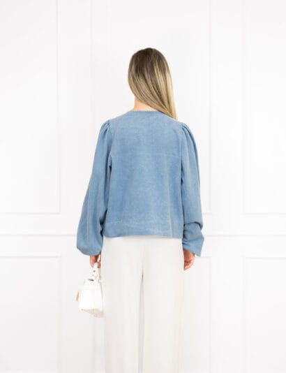 Zelda spijker blouse blauw