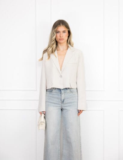 Maan cropped blazer beige
