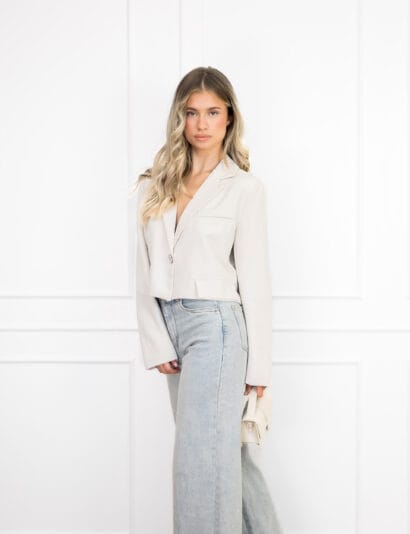 Maan cropped blazer beige