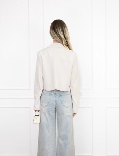 Maan cropped blazer beige