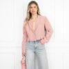 Maan cropped blazer roze