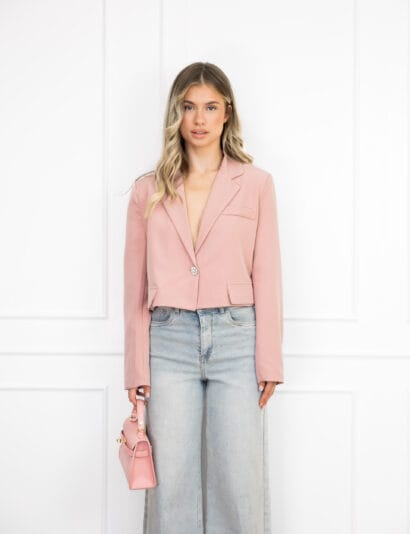 Maan cropped blazer roze