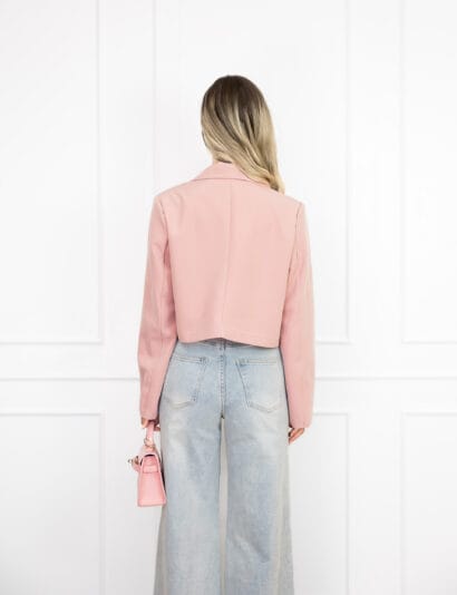 Maan cropped blazer roze