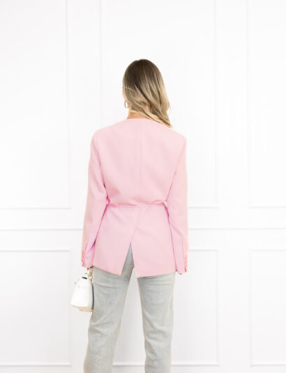 Rinske Blazer Roze met Ceintuur – Trendy Blazer in Butter Yellow of Roze