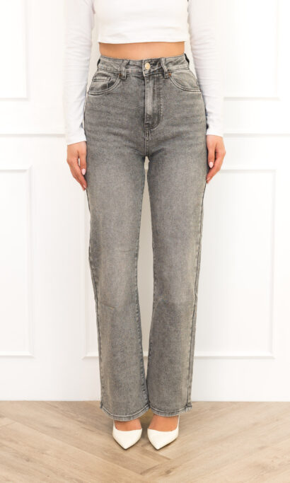 Rosa wide leg jeans grijs