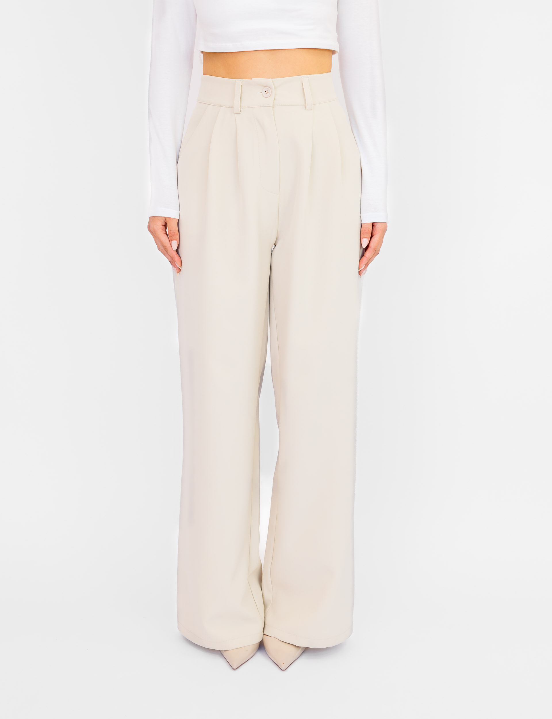 Pantalon beige regular - Afbeelding 3