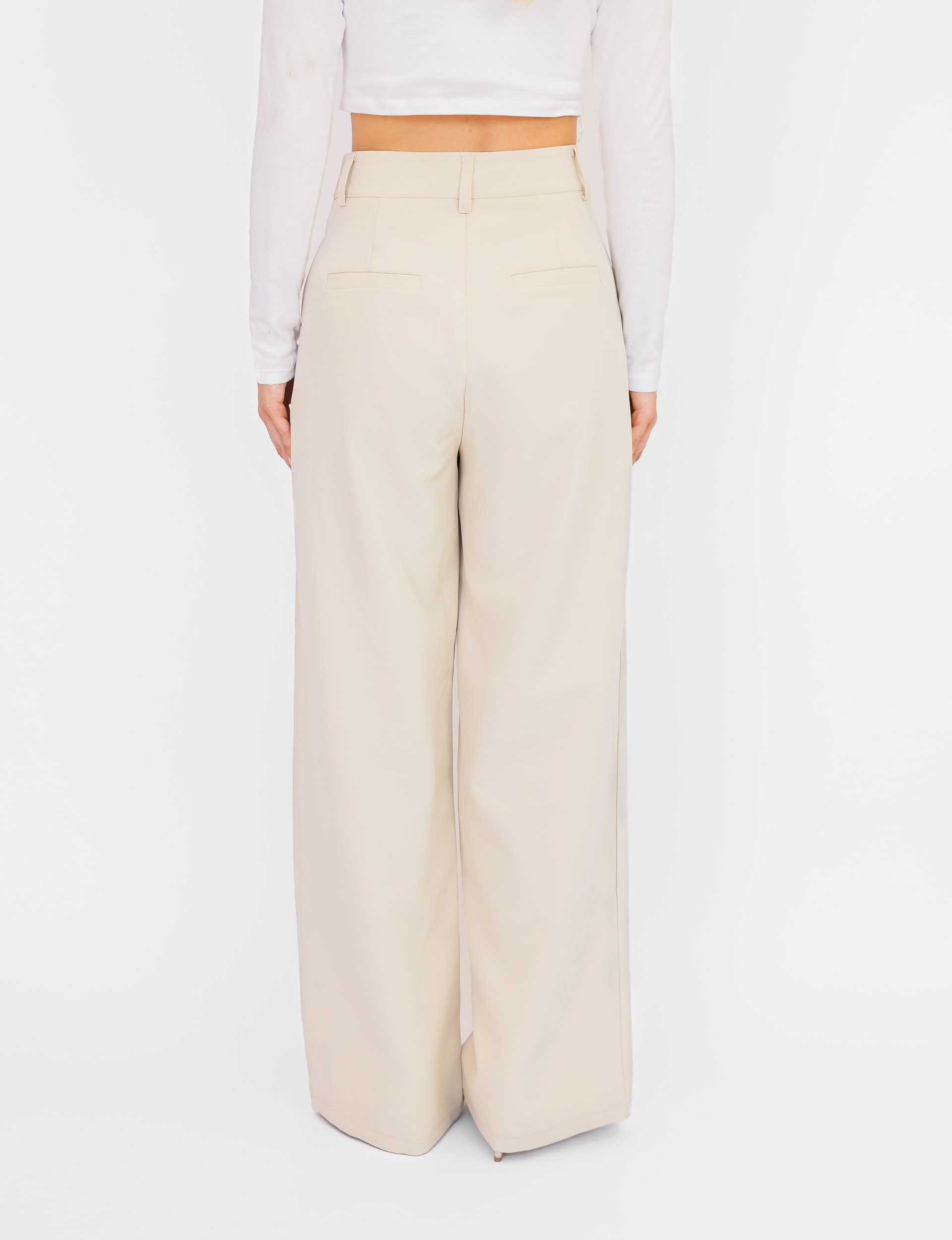 Pantalon beige regular - Afbeelding 5