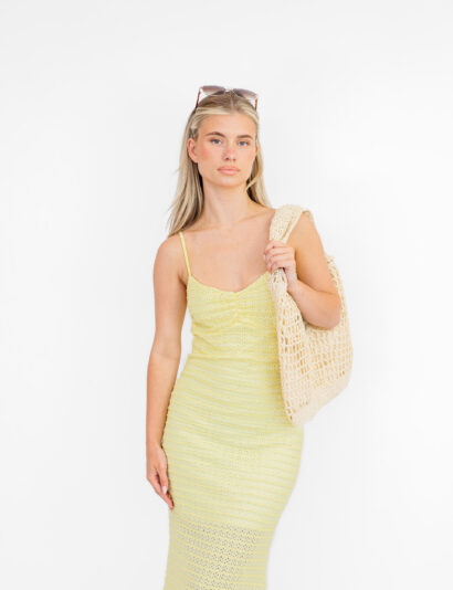 Alternative view of Kaylee jurk geel