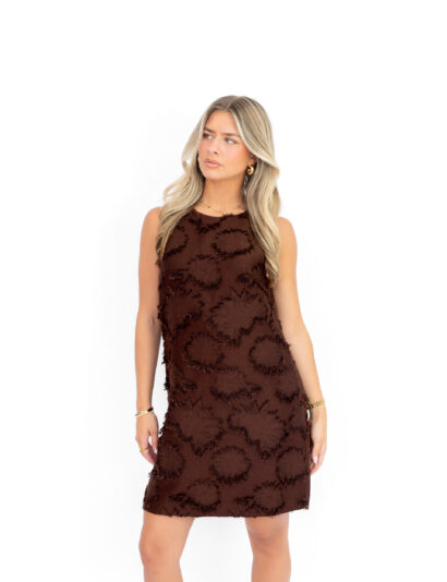 Alternative view of Karlijn jurk bruin