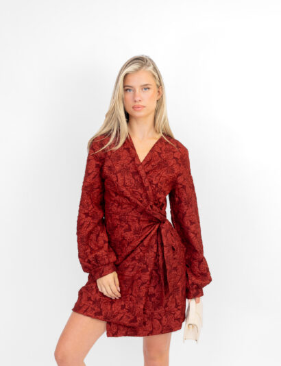 Marly jurk bordeaux rood