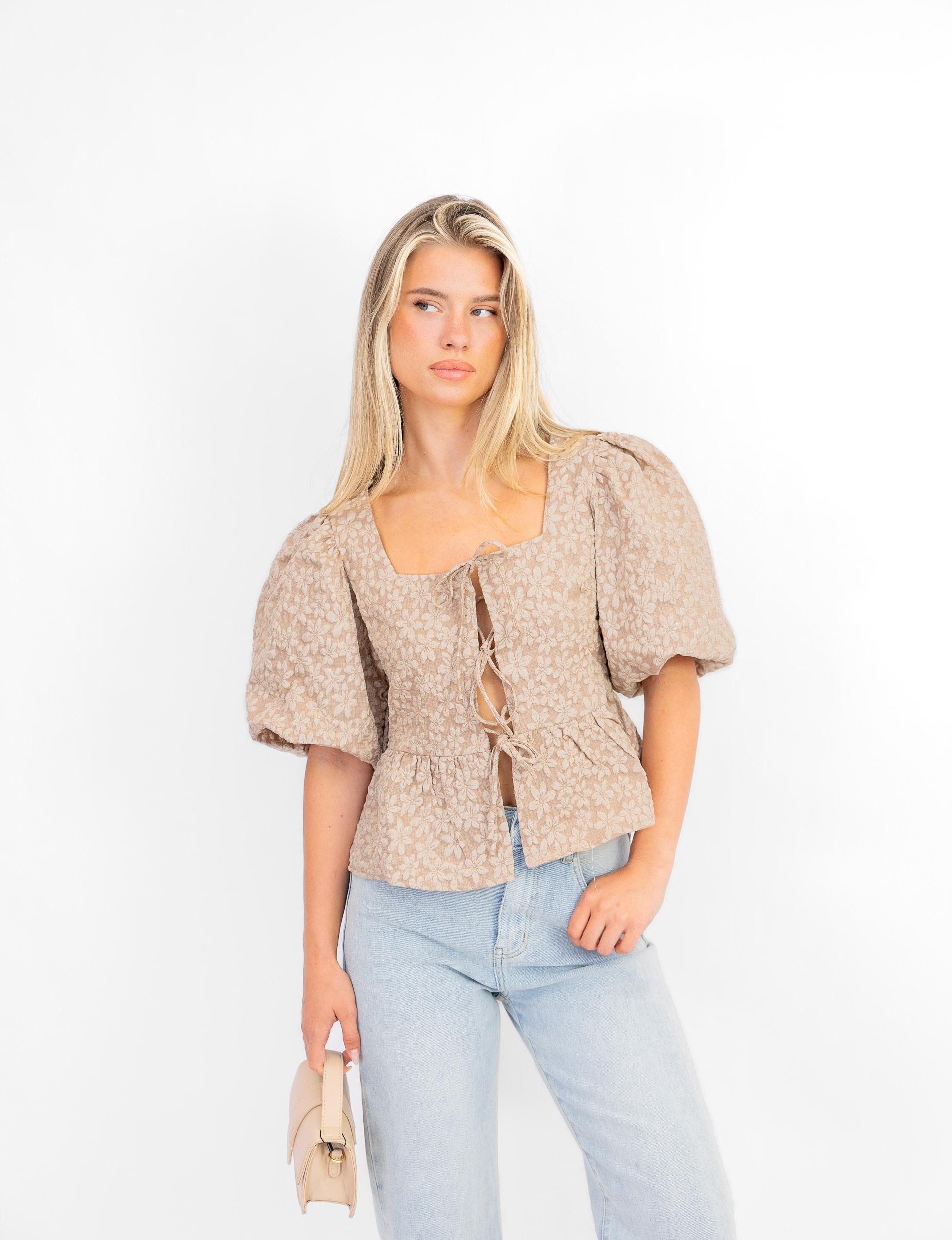 Norah top taupe - Afbeelding 3