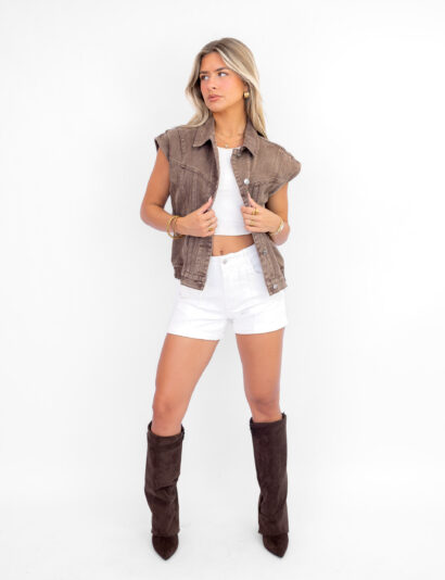 Jainy gilet choco