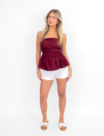 Romee bandeau top bordeaux