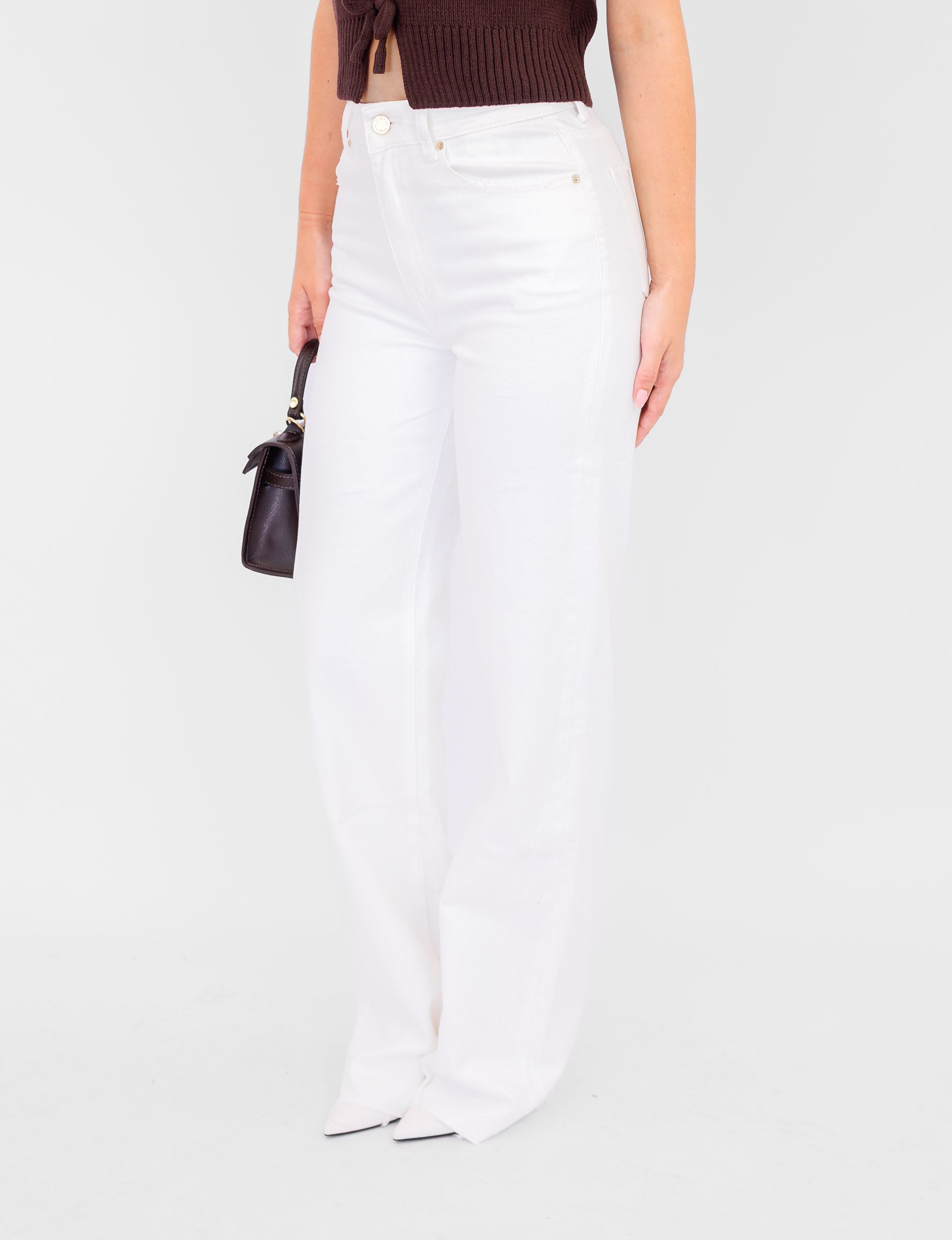 Mikkie wide leg tall jeans wit - Afbeelding 3