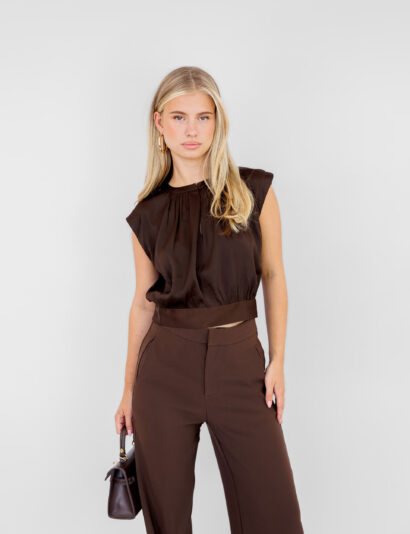 Marlyn strik top choco