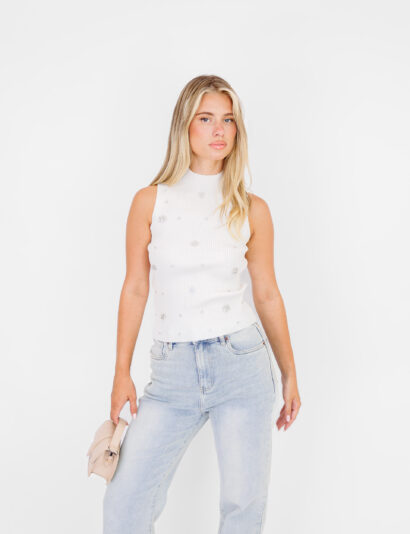 Alternative view of Jule strass top wit