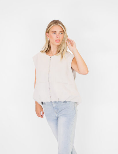 Alternative view of Hilly suede gilet beige